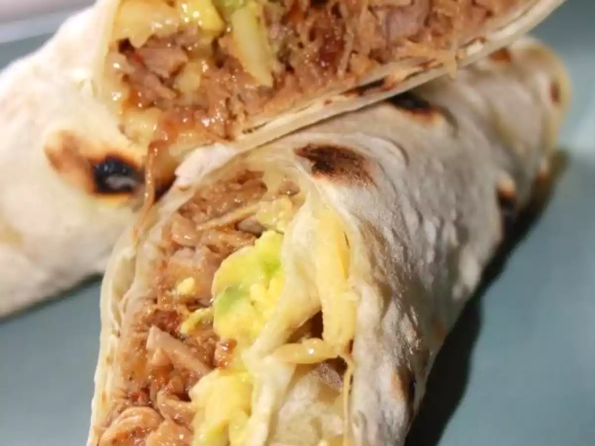 Wraps y Burritos de Carne Mechada