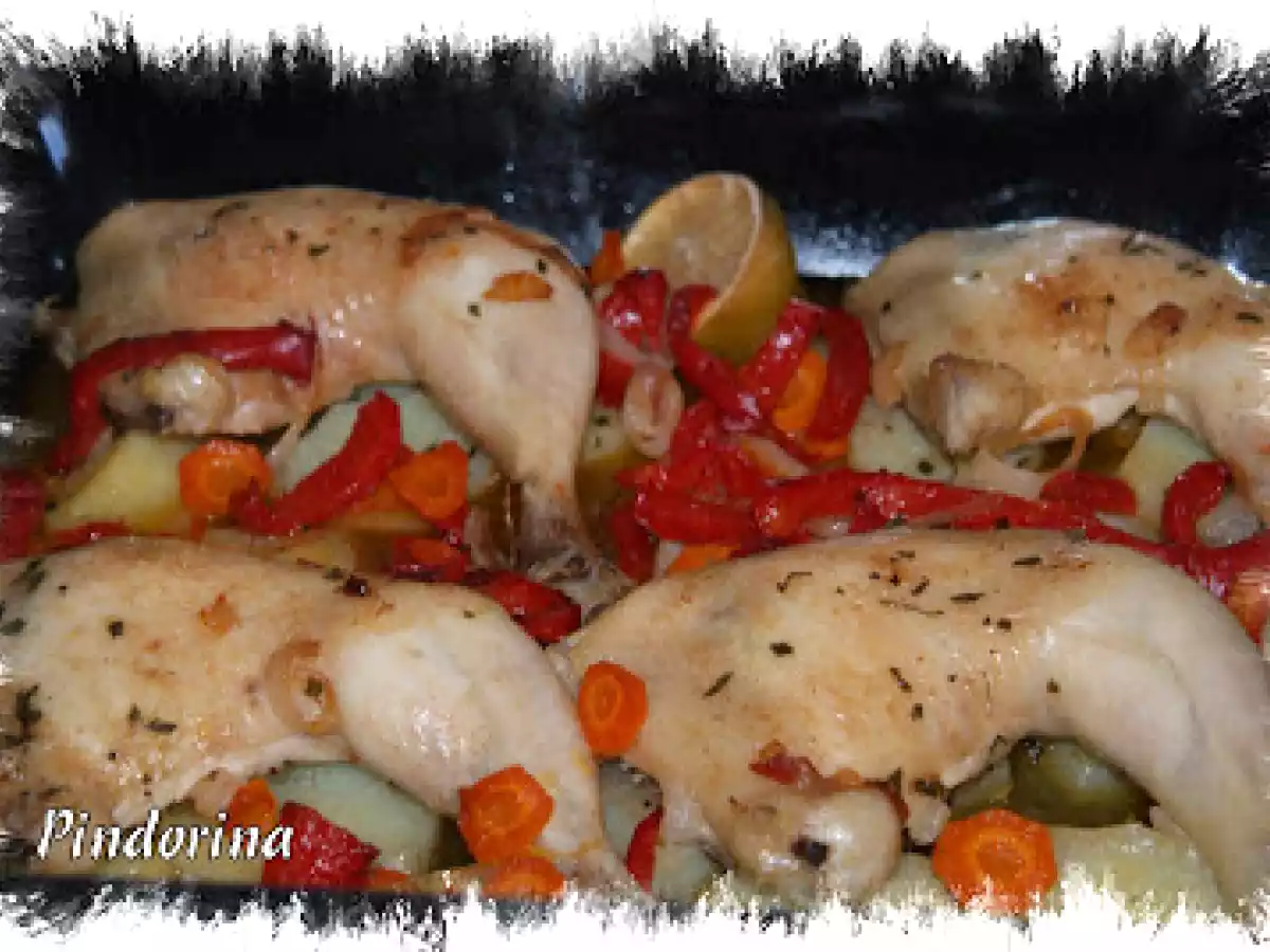 Zancas de pollo al horno