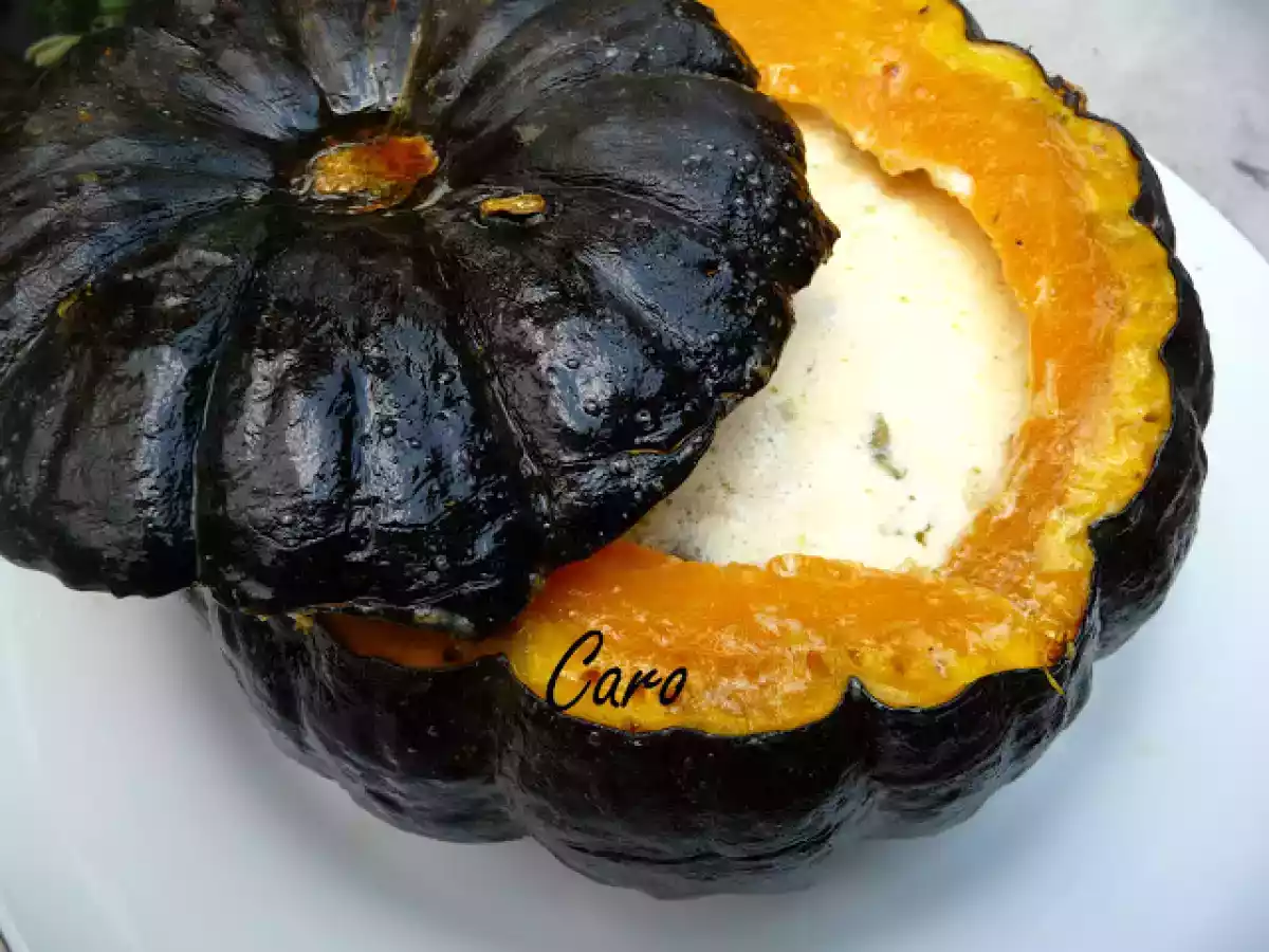 Zapallo a la crema con champiñones