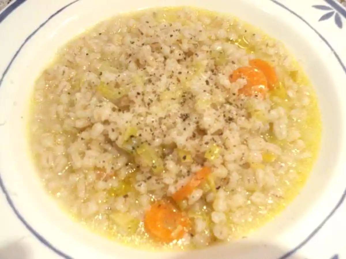 Zuppa di orzo (Sopa de cebada perlada)